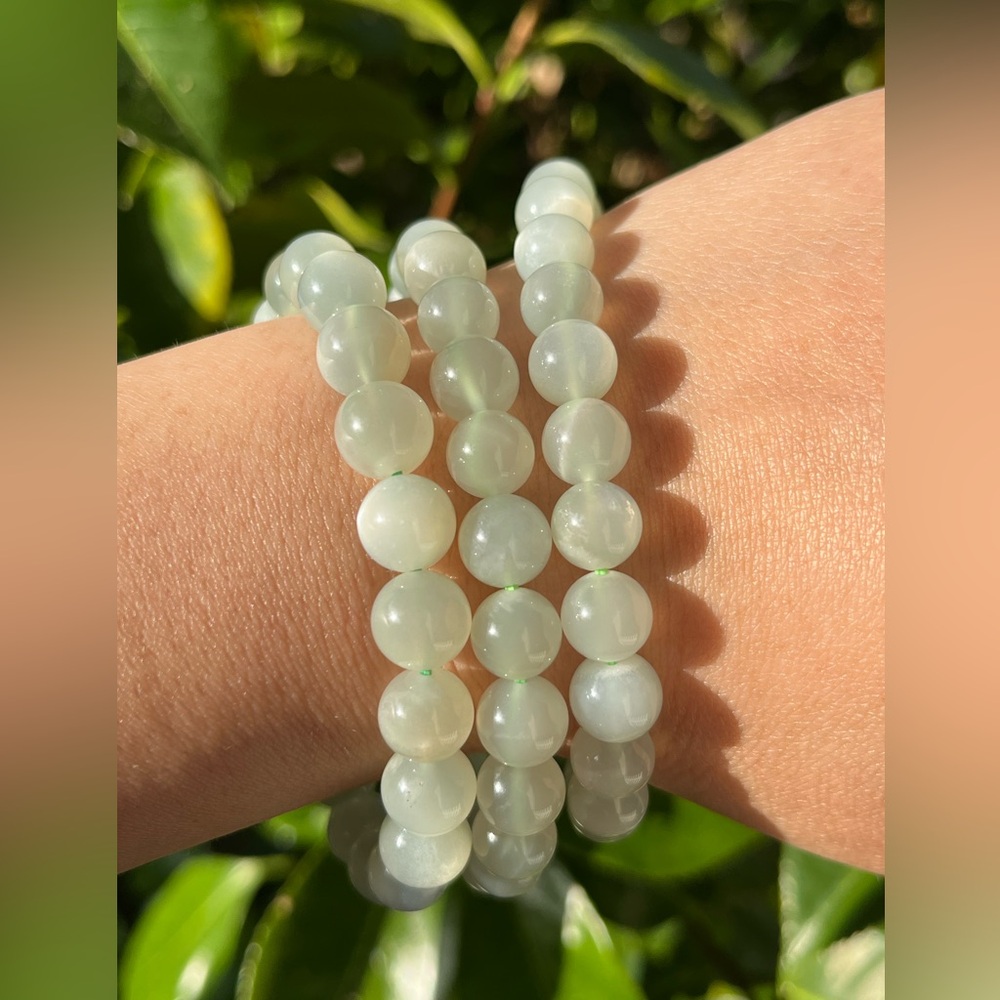 8mm green moonstone‎ bracelet